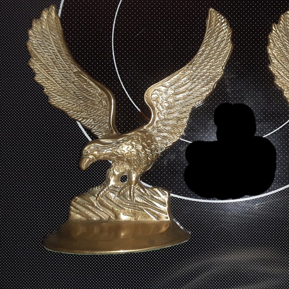 Vintage Solid Brass Eagle bookends